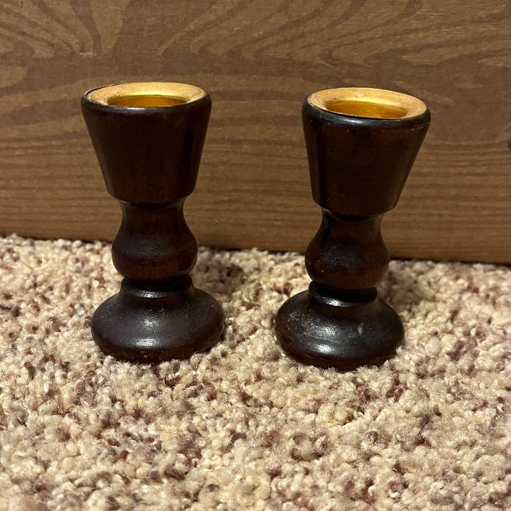Wooden Candle Holders